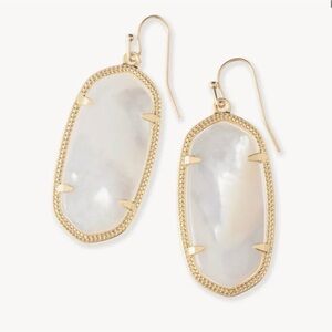 Kendra Scott Elle Small Mother of Pearl and Gold Drop Earrings